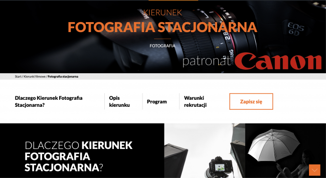 Profesjonalny sprzęt fotograficzny Canon na czarnym tle studio