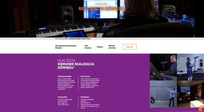Studio produkcji filmowej z klawiaturą, monitorem i sprzętem audio-wideo