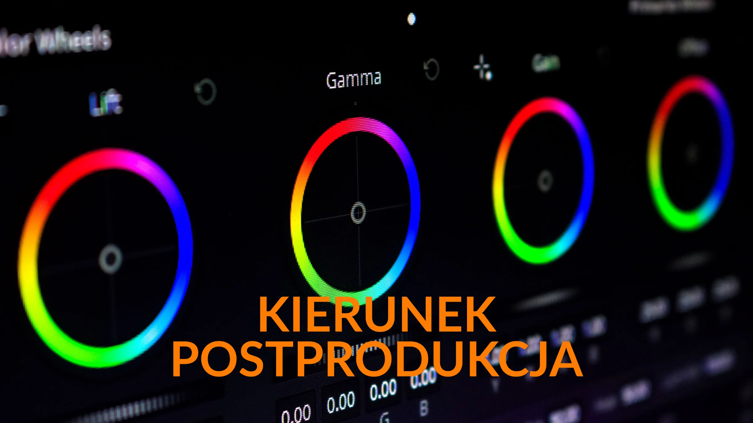 Kolorowe pierścienie kontroli gamma w oprogramowaniu do postprodukcji wideo i montażu filmowego