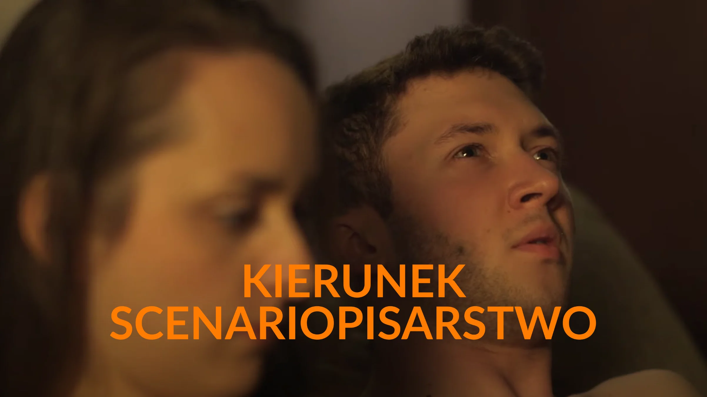 Dwoje aktorów w scenie filmowej, kierunek scenariopisarstwo AMA Film Academy