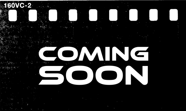 Plakat filmowy z napisem Coming Soon i paskiem filmu 160VC-2