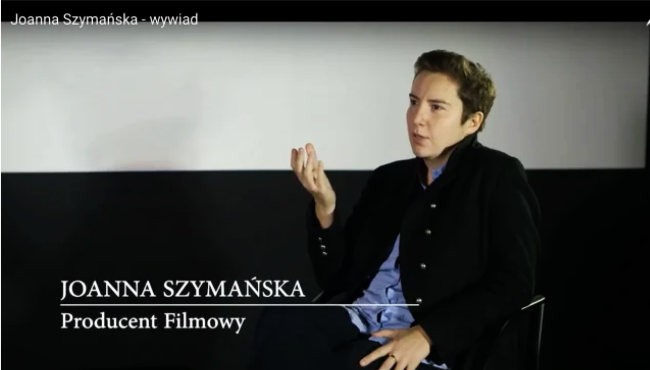 Joanna Szymańska producent filmowy podczas wywiadu w szkole filmowej AMA