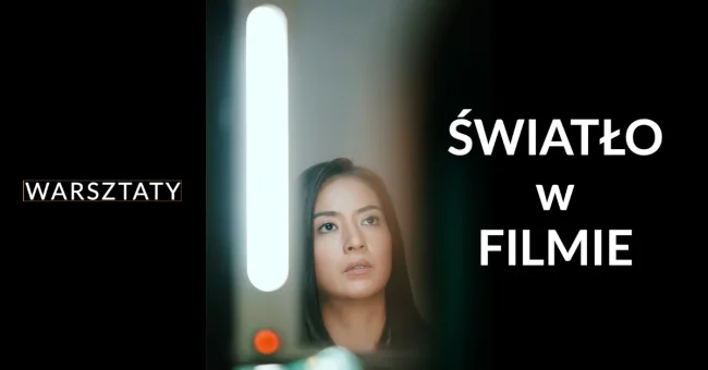 Kobieta oświetlona neonem, warsztaty światła filmowego w szkole AMA Film Academy