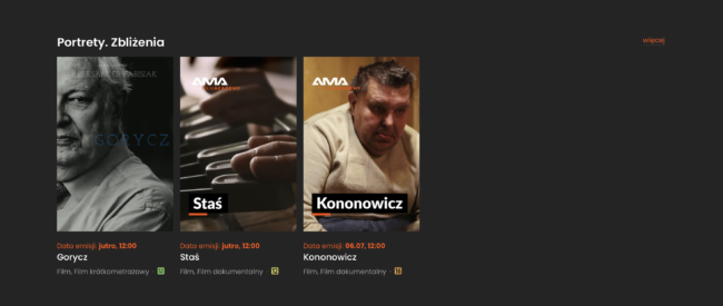 Portret trzech polskich reżyserów filmowych: Gorycz, Staś i Kononowicz z AMA Film Academy