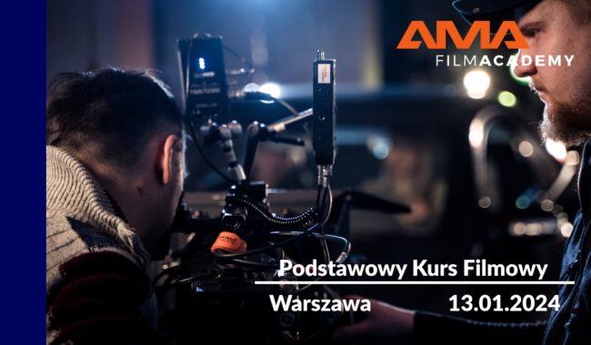 Filmowcy pracują przy kamerze podczas produkcji, Warszawa, AMA Film Academy