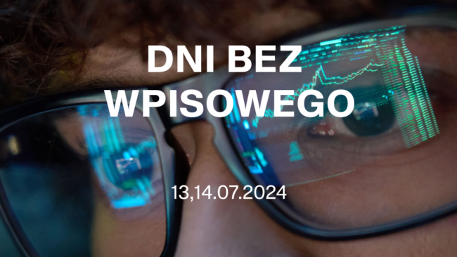Okulary odzwierciedlające wykresy giełdowe i dane finansowe na ekranie