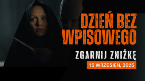 Plakat promujący Dzień bez wpisowego w szkole filmowej AMA Film Academy