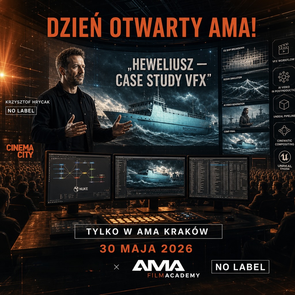 Dzień Otwarty AMA Kraków — Heweliusz Case Study VFX — Krzysztof Hrycak / NoLabel